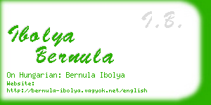 ibolya bernula business card